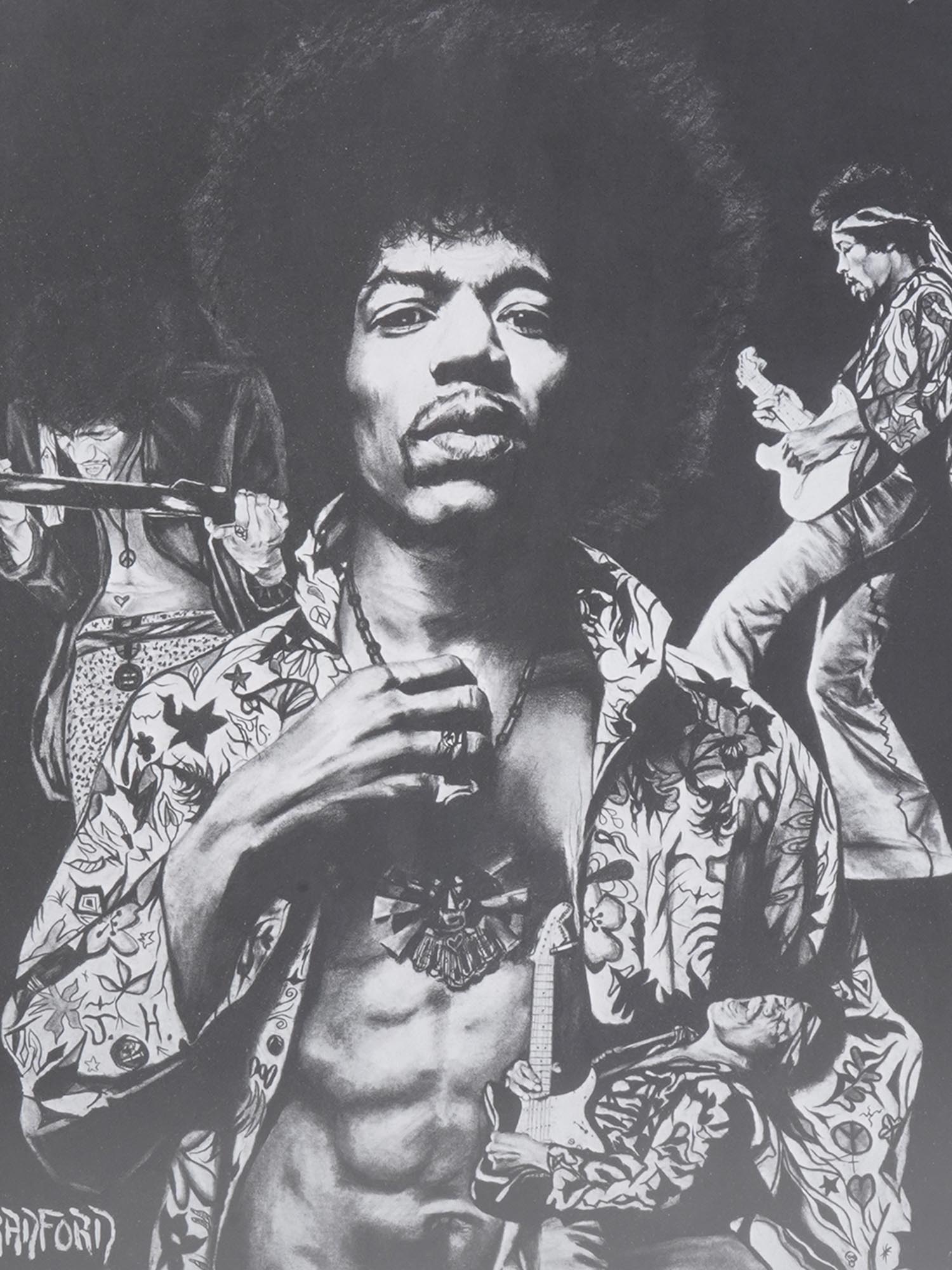 VINTAGE POSTER JIMI HENDRIX BY BRADFORD SALAMON PIC-1